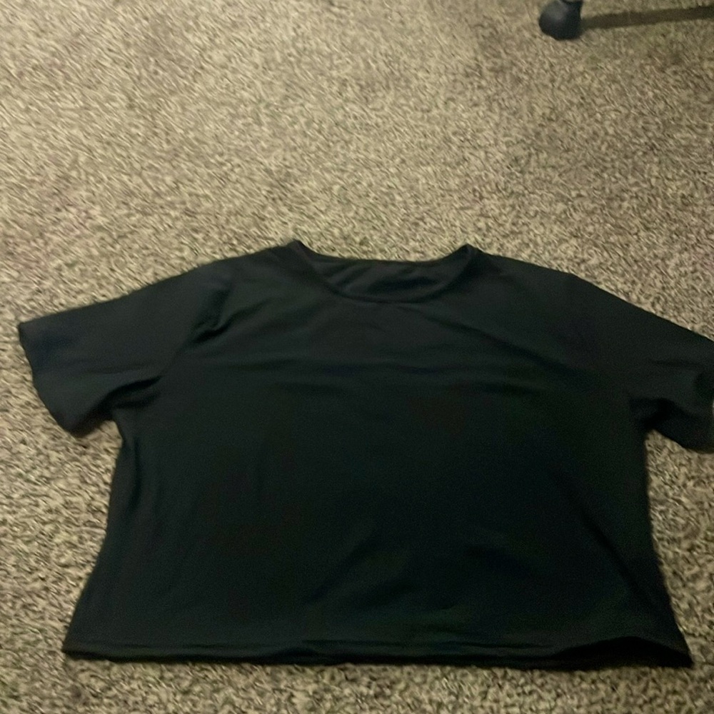 PLUS SIZE black short sleeve set